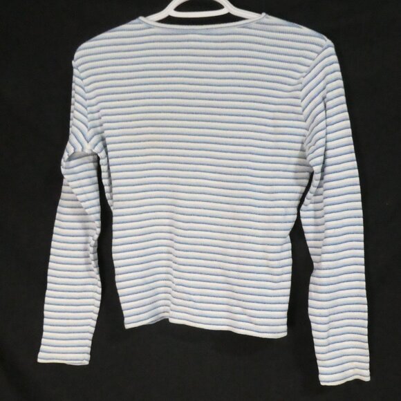 GAP - Factory Store | XL - extra large | Blue and White Striped Long Sleeve Top - Picture 2 of 16